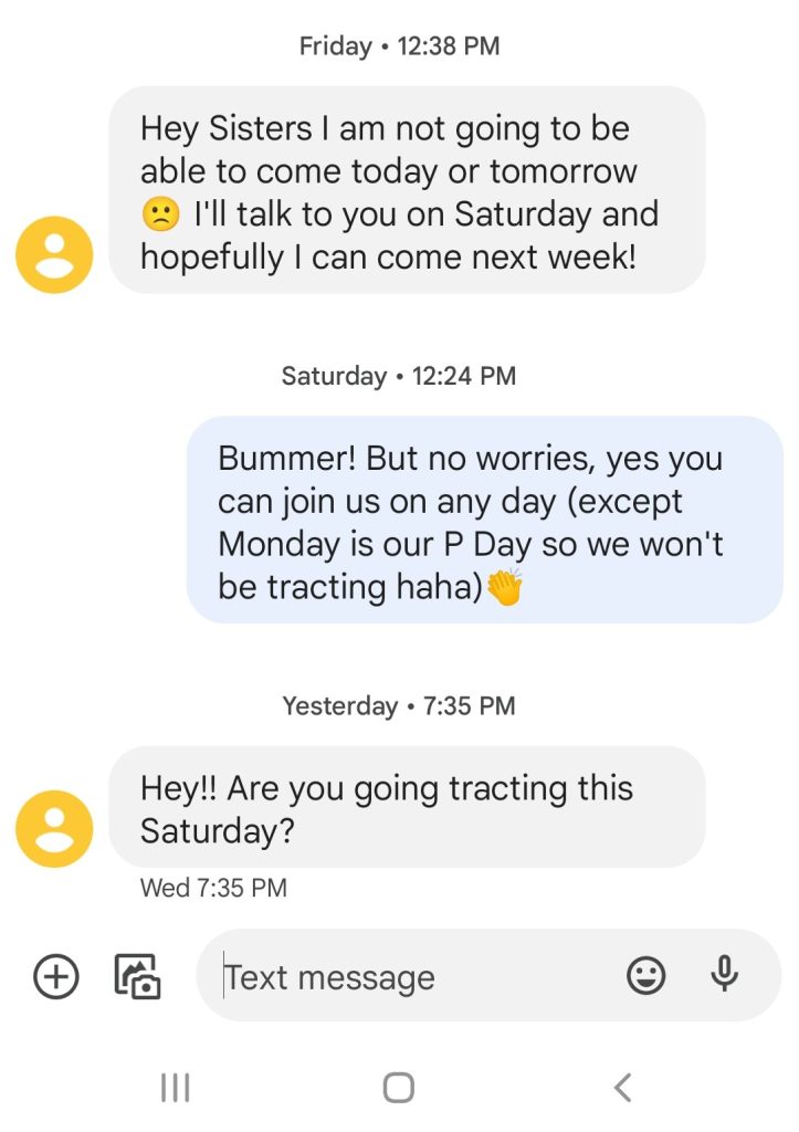 Missionary text thread