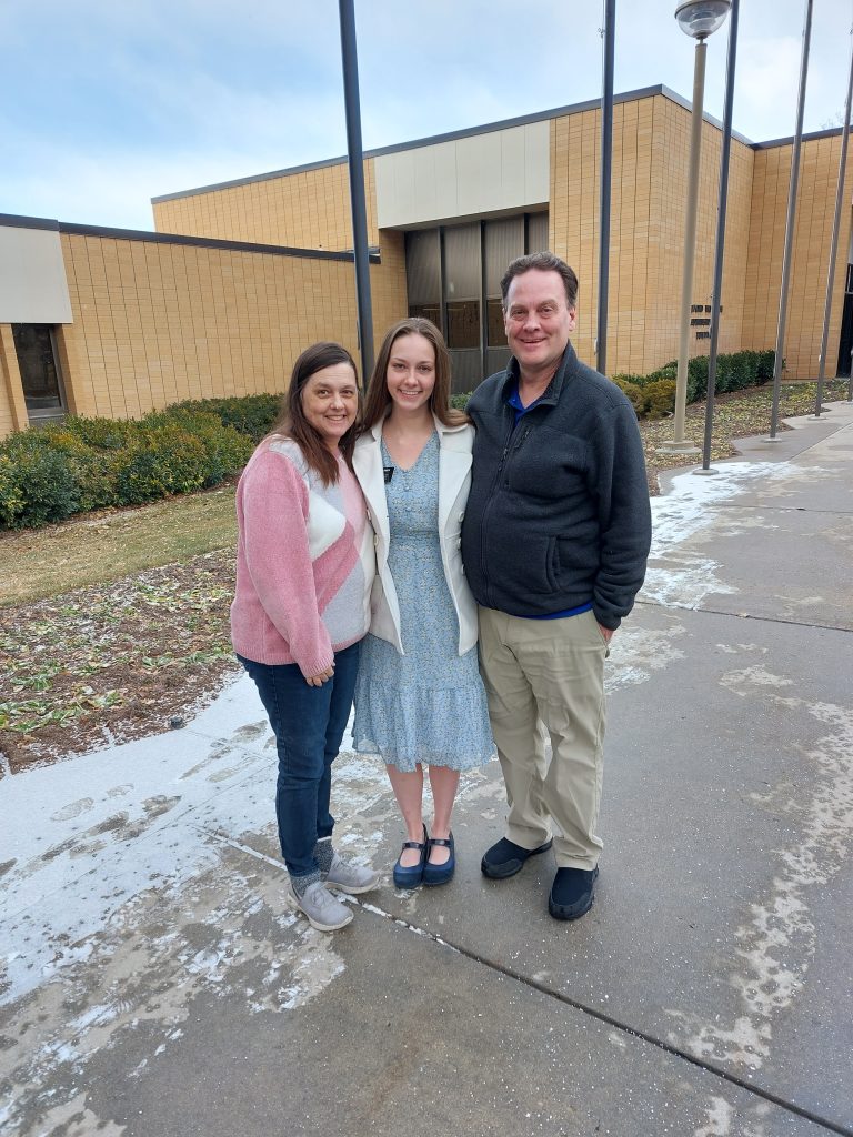 Sadie getting dropped off at the MTC by parents