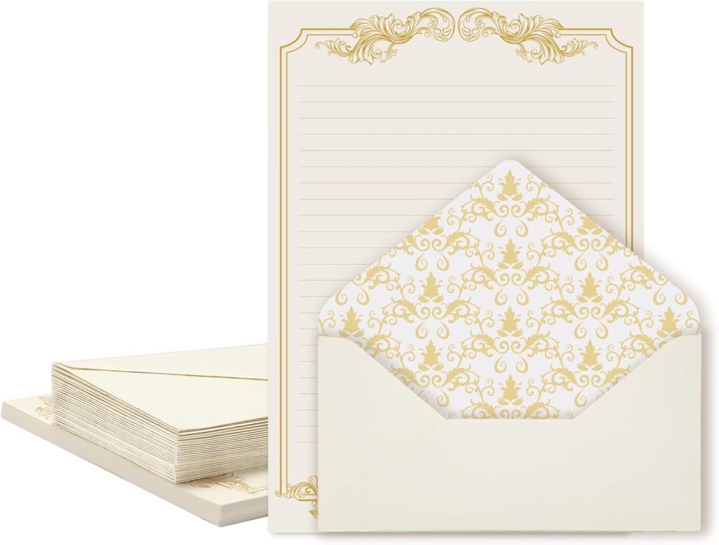 gold stationery